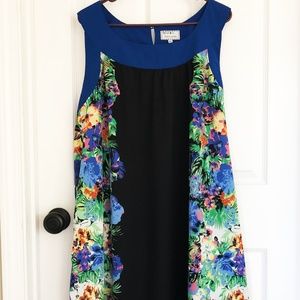 Postcards Multi Color Tropical Print Slip Dress